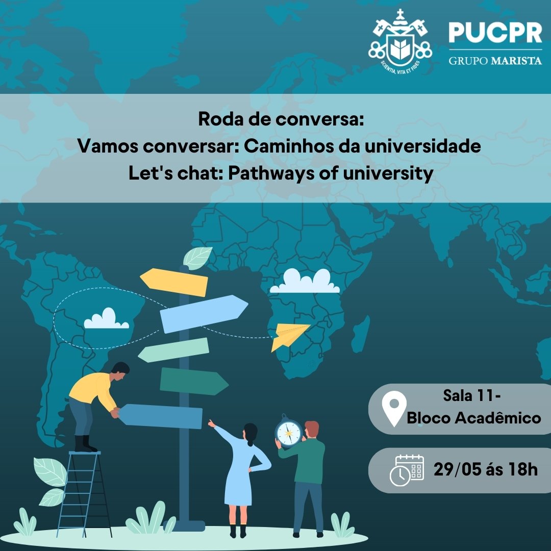 Vamos conversar Caminhos da universidade Let's chat Pathways of university